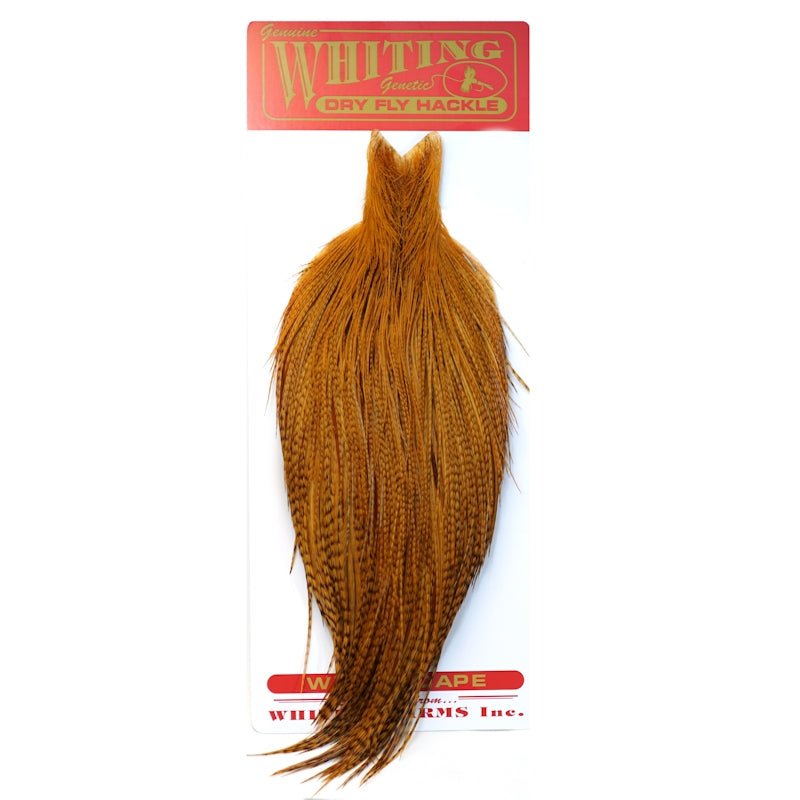 Special Purchase: Whiting Dry Fly Cape - Bronze - Barred Dark Ginger - Hackle - Fly Fish Food