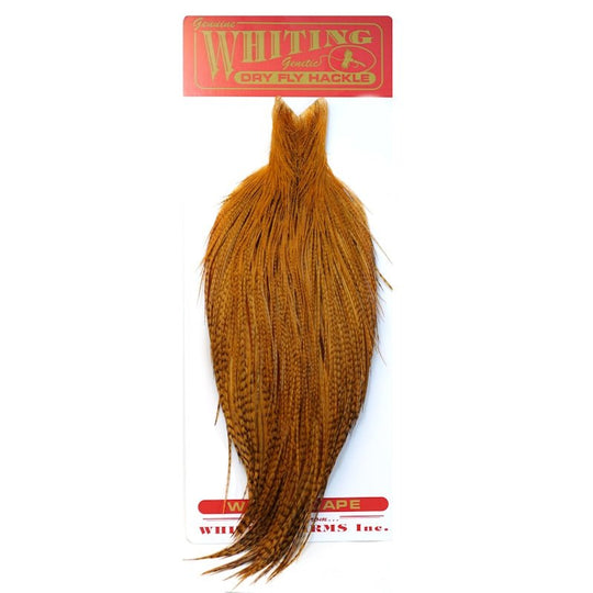 Special Purchase: Whiting Dry Fly Cape - Bronze - Barred Dark Ginger - Hackle - Fly Fish Food