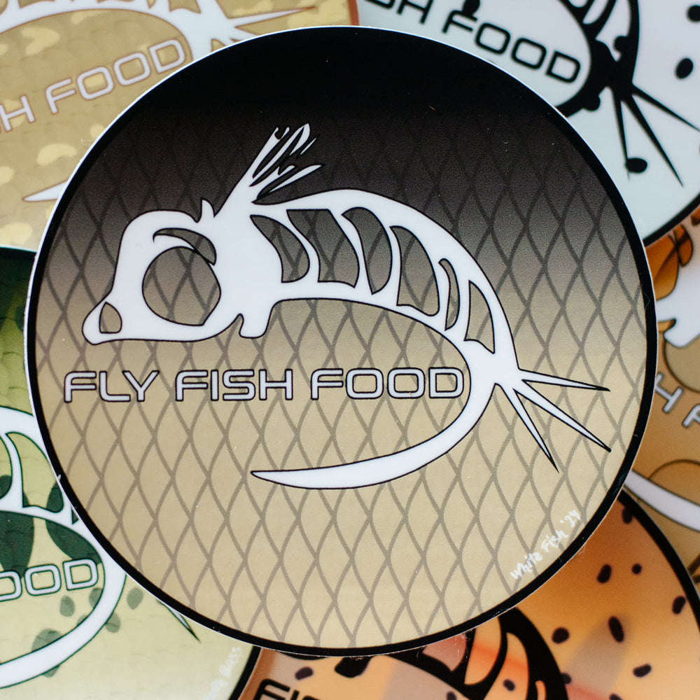 Fly Fish Food Sticker - White Fish (4") - Stickers - Fly Fish Food