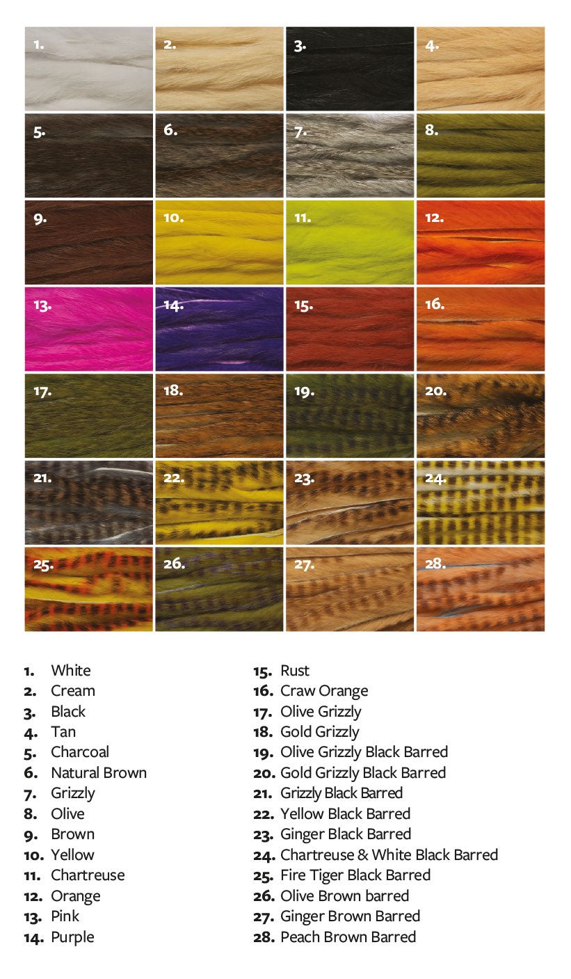 Fulling Mill Big Game Rabbit Zonker Strips - Hair & Fur - Fly Fish Food