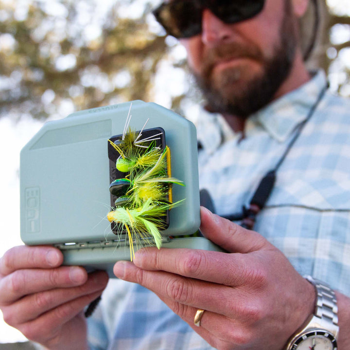1GO Fly Box - Flats Green - Fly Boxes - Fly Fish Food