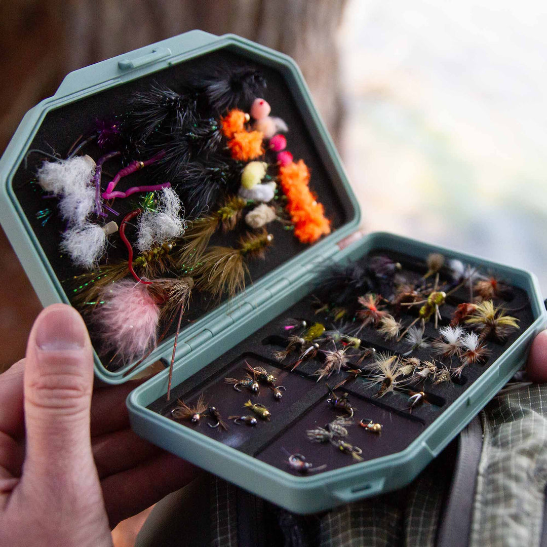 1GO Fly Box - Flats Green - Fly Boxes - Fly Fish Food