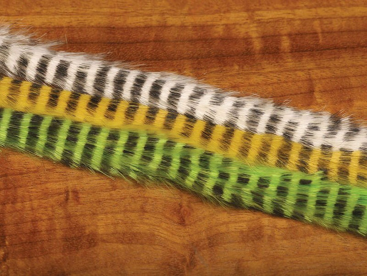 Magnum Black Barred Rabbit Strips - Hair &amp; Fur - Fly Fish Food