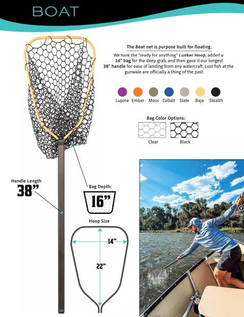 Rising Boat Net - Nets & Accessories - Fly Fish Food