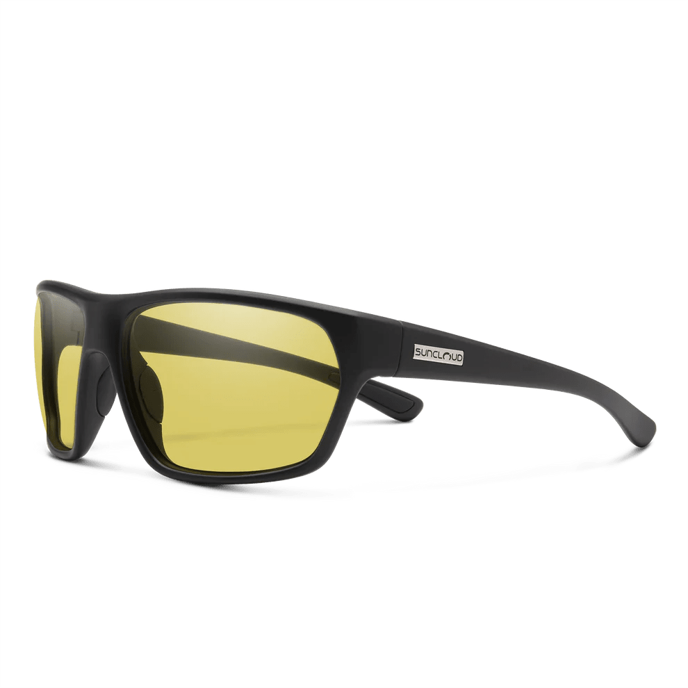 Suncloud Boone - Matte Black - Polarized Low Light Yellow Lens - Sunglasses - Fly Fish Food