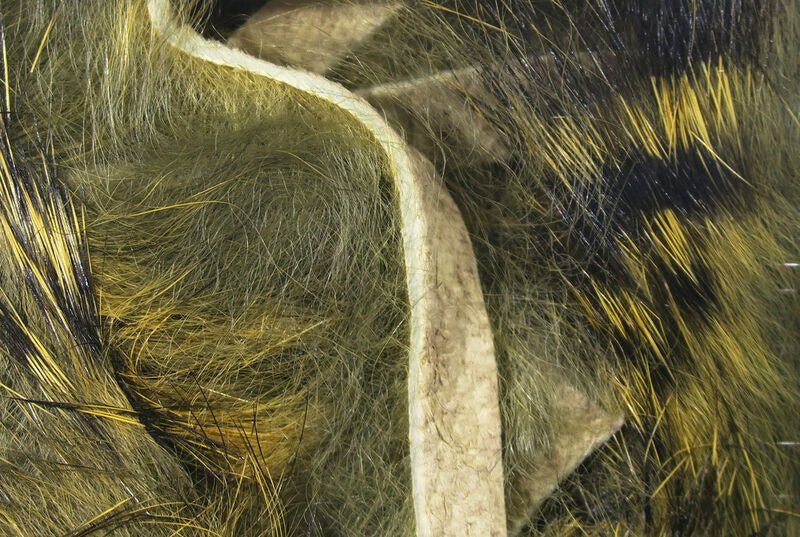 Black Barred Rabbit Strips - Hair &amp; Fur - Fly Fish Food