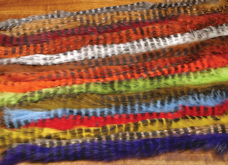 Black Barred Rabbit Strips - Hair & Fur - Fly Fish Food