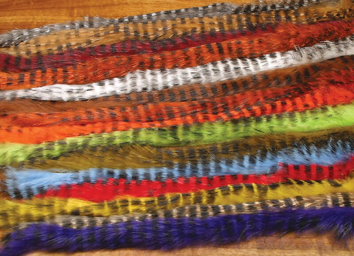 Black Barred Rabbit Strips - Hair &amp; Fur - Fly Fish Food