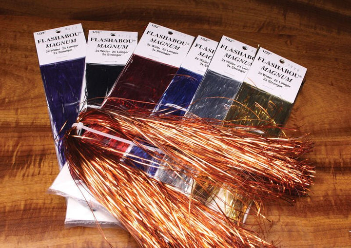Flashabou Magnum - Pearl - Synthetic Fibers &amp; Flash - Fly Fish Food