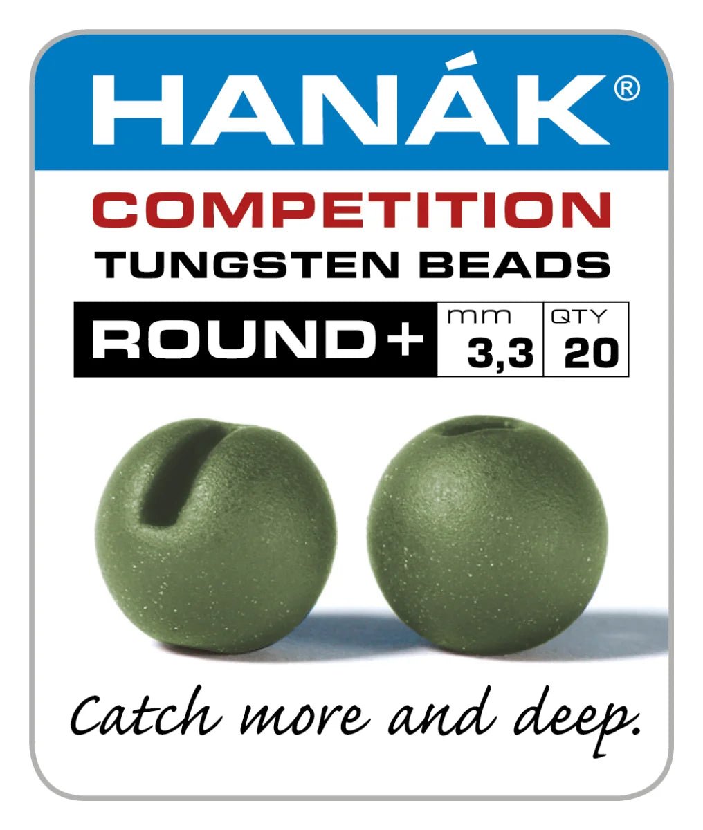 Hanak Round+ Slotted Matte Tungsten Beads - Beads - Fly Fish Food
