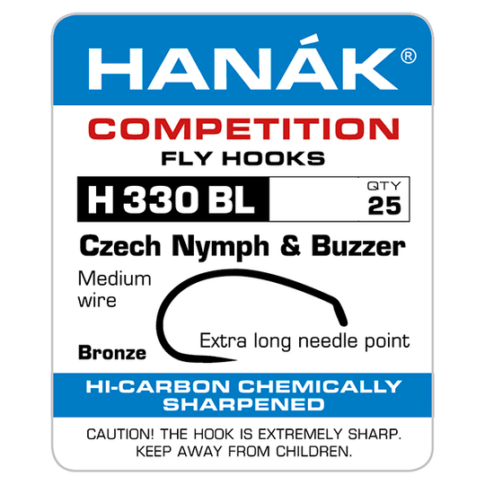 Hanak H 330 BL Czech Nymph & Buzzer Hook - Hooks & Shanks - Fly Fish Food