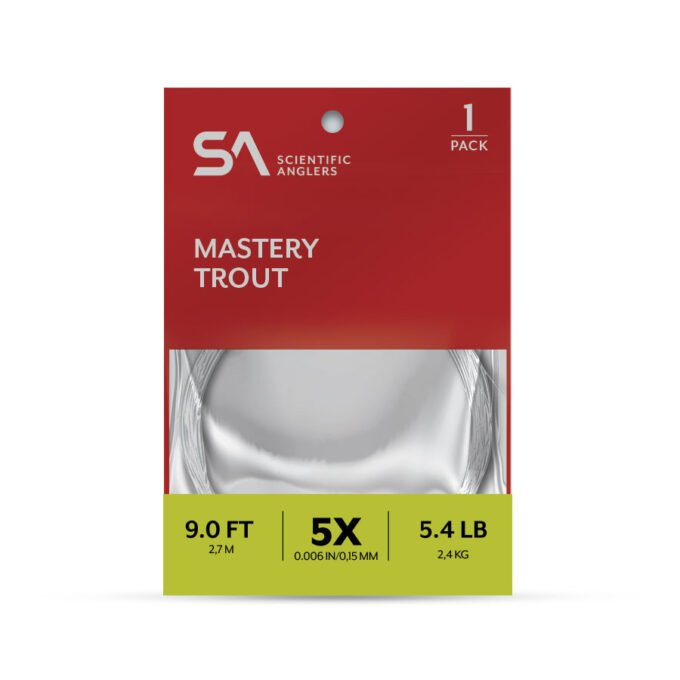 Scientific Anglers Mastery Trout Leader - 1 Pack - Tippet, Leader &amp; Accessories - Fly Fish Food
