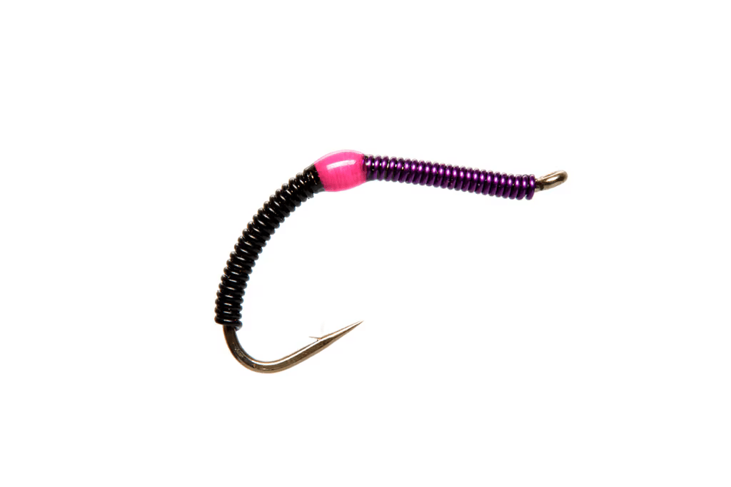 Wire Worm Black &amp; Purple - Flies - Fly Fish Food