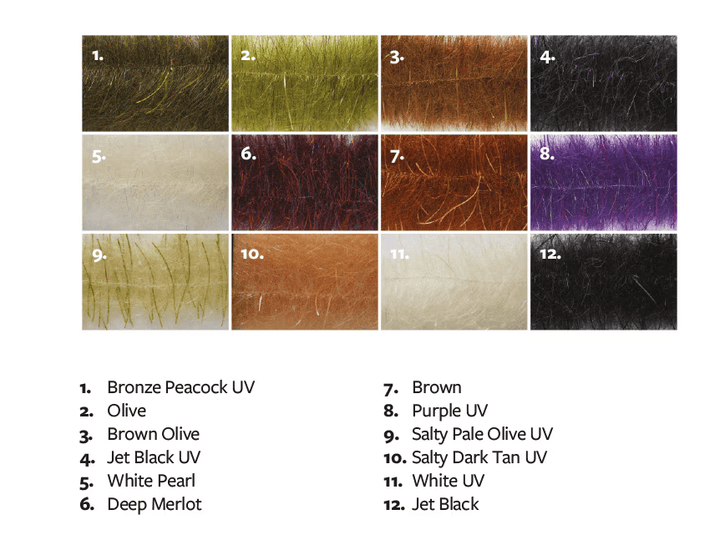 Leggy Voodoo Brush - Synthetic Fibers &amp; Flash - Fly Fish Food