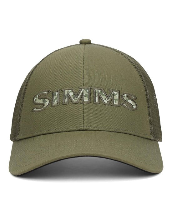 Simms Single Haul Trucker - Back Eddy Camo Fill - Loden - Hats - Fly Fish Food