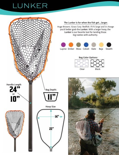 Rising Lunker Net - Nets &amp; Accessories - Fly Fish Food