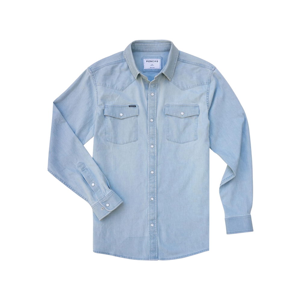 Poncho - The Marfa Light Wash - Western Shirt - Apparel - Fly Fish Food