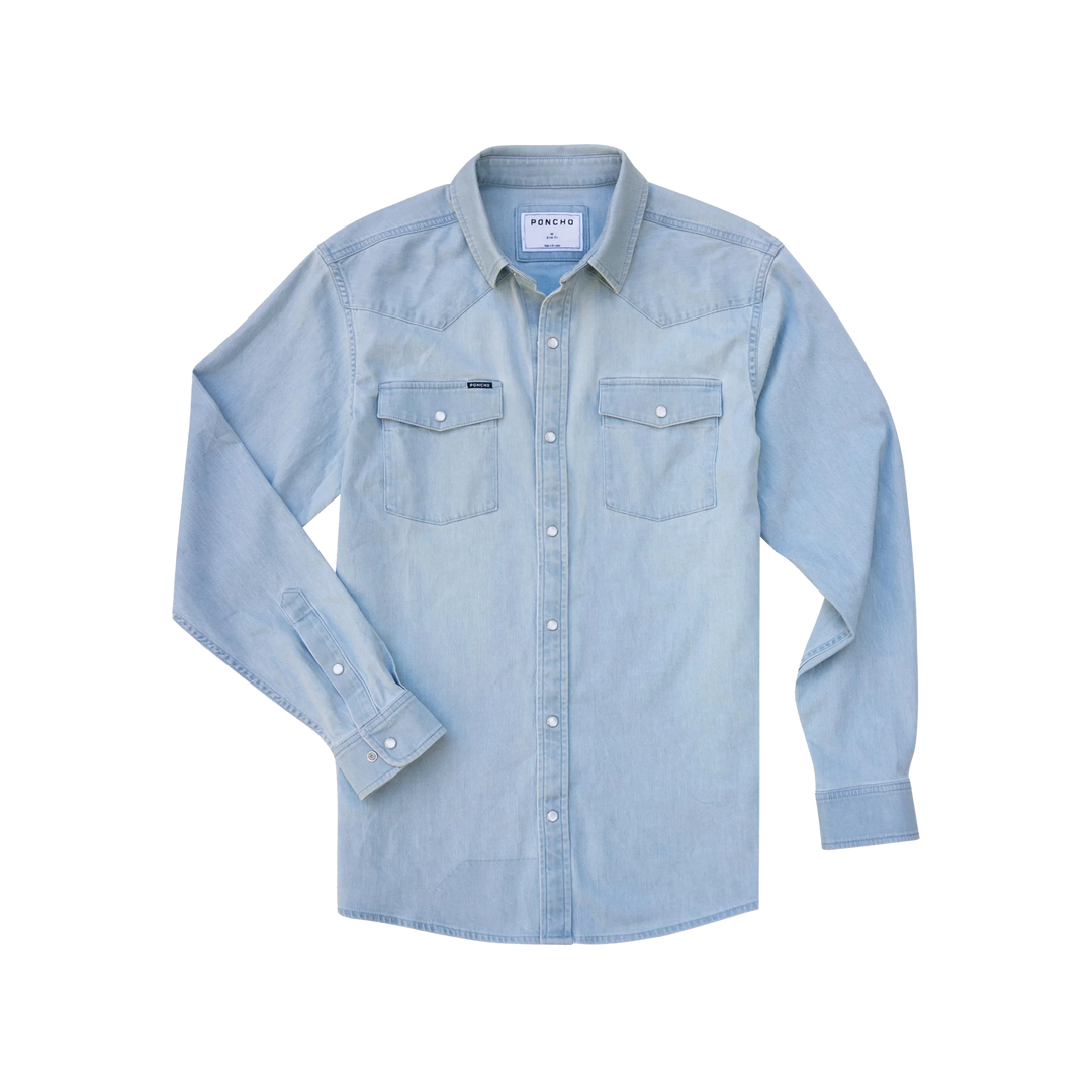 Poncho - The Marfa Light Wash - Western Shirt - Apparel - Fly Fish Food