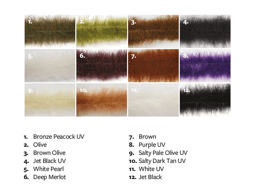 Fulling Mill Voodoo Brush Medium - Synthetic Fibers &amp; Flash - Fly Fish Food
