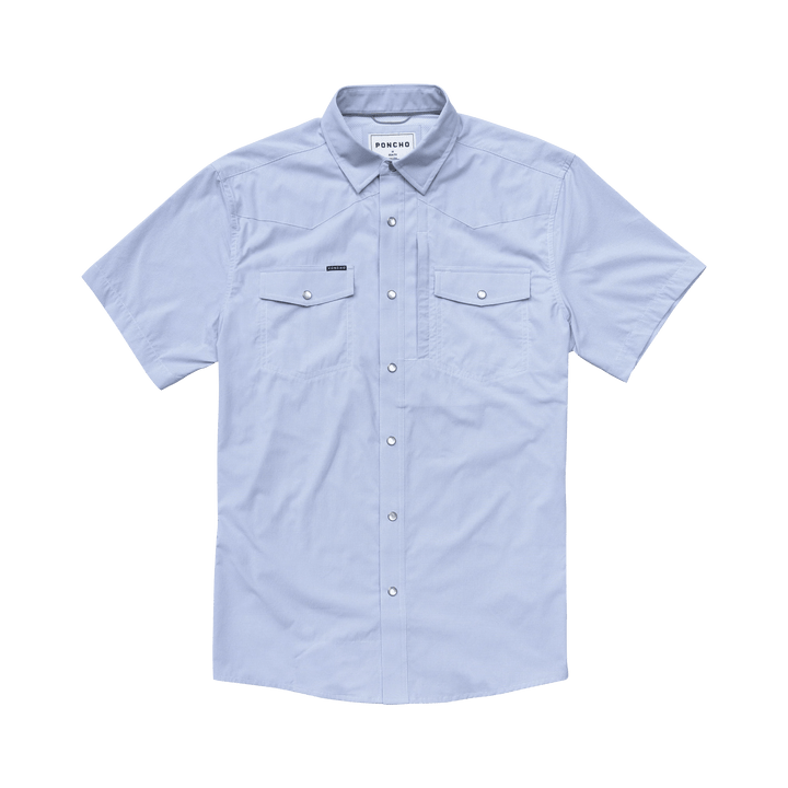 Poncho - The Padre Blue Microcheck - Western Shirt - Apparel - Fly Fish Food