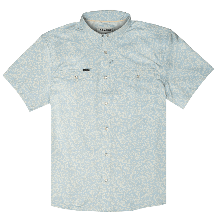 Poncho - The Pinos Altos - Blue Western Flower Print - Apparel - Fly Fish Food