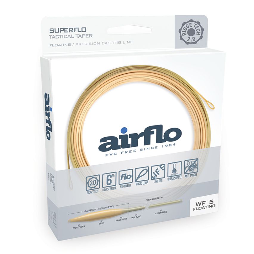 Airflo Superflo Ridge 2.0 Tactical Taper Fly Line - Bamboo/Watery Olive - Fly Lines - Fly Fish Food