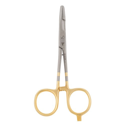 Scissor Clamp, 5-1/2", Gold Loops, Straight, 1/2
