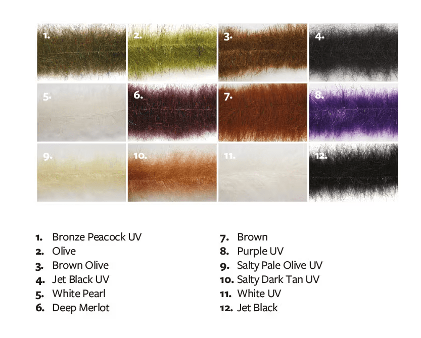 Fulling Mill Voodoo Brush Short - Synthetic Fibers &amp; Flash - Fly Fish Food