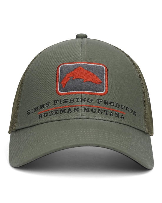 Simms Trout Icon Trucker Hat - Smokey Olive - Hats - Fly Fish Food