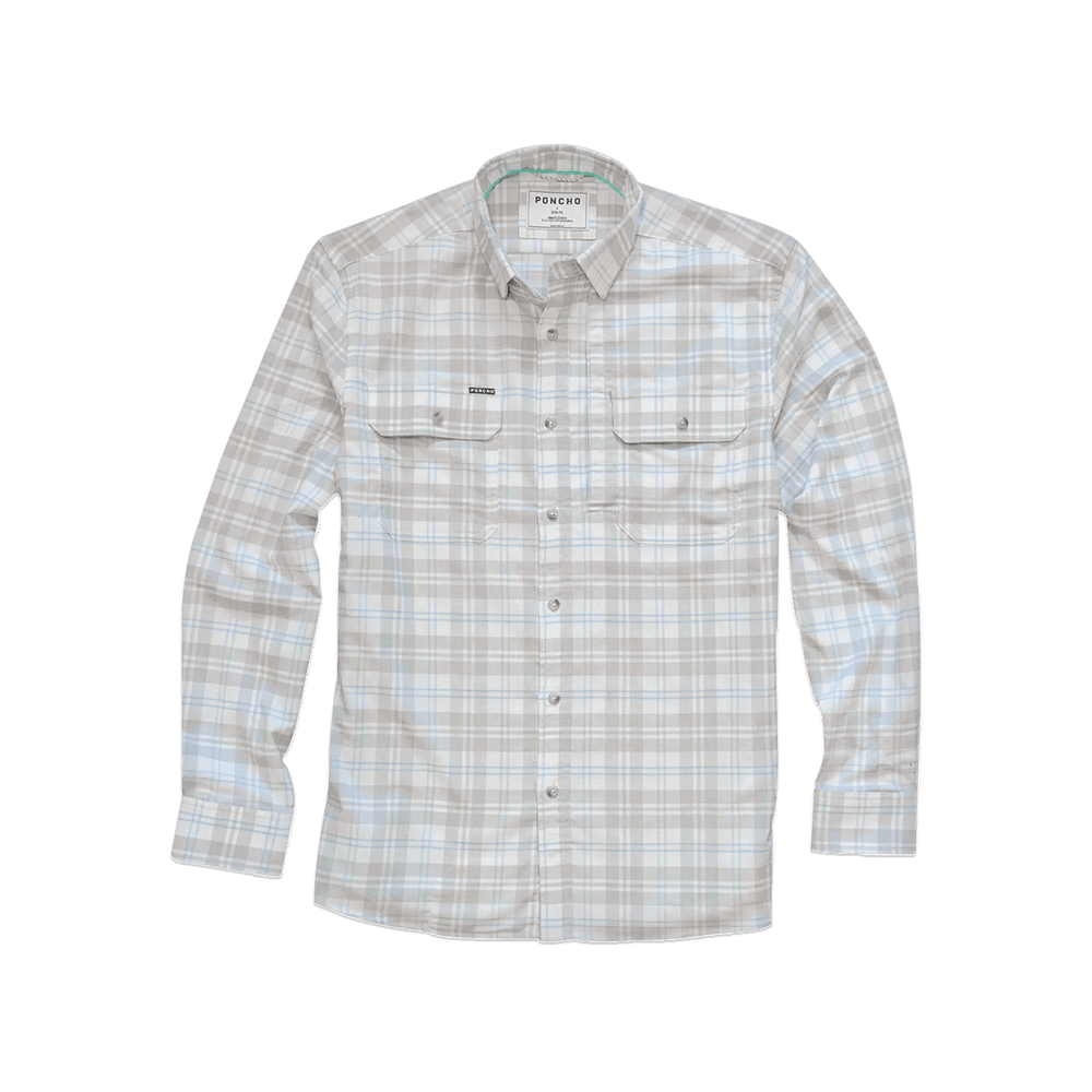 Poncho - The Snowcat White Plaid - Flannel Shirt - Apparel - Fly Fish Food