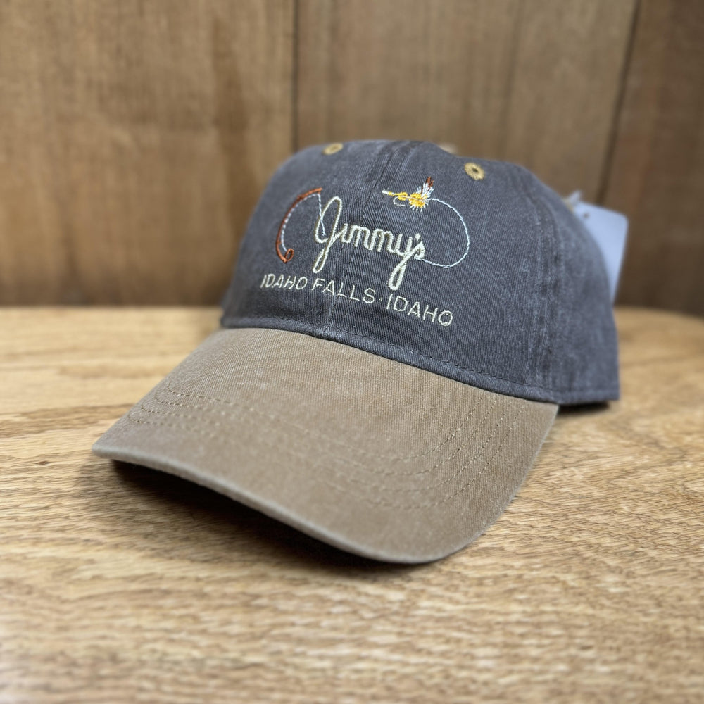 Fly Fish Food Jimmy's Logo Rod & Fly Hat - Coffee/Lumber - Hats - Fly Fish Food