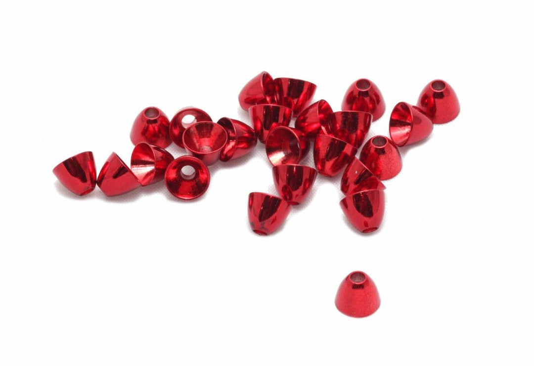 Metallic Red Brass Cones - Beads - Fly Fish Food