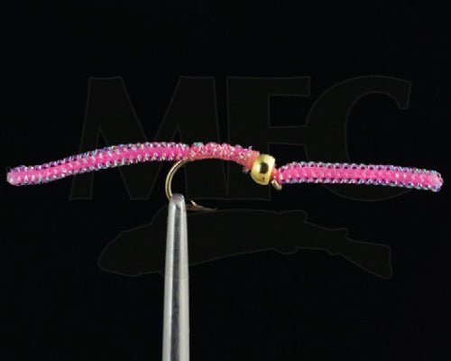 Silverman Sparkle Worm Pink - Flies - Fly Fish Food