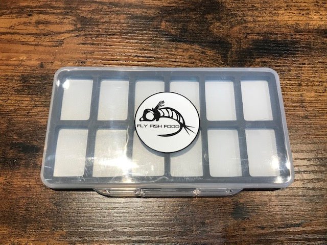 Fly Fish Food Logo Fly Box, Super Slim 12 Magnetic Compartments - Large - Fly Boxes - Fly Fish Food