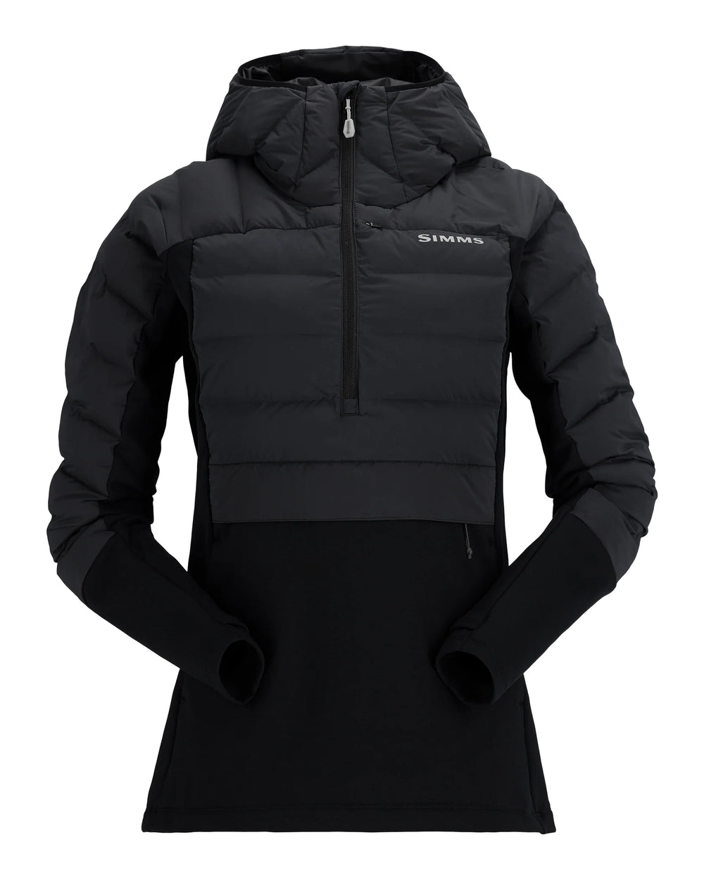 Simms Women's ExStream Pull - Over Insulated Hoody - Black - Apparel - Fly Fish Food