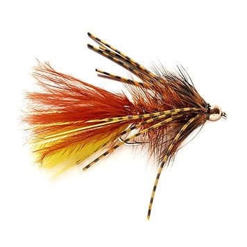 TH Rubber Legged Bugger Brown/Yellow - Flies - Fly Fish Food
