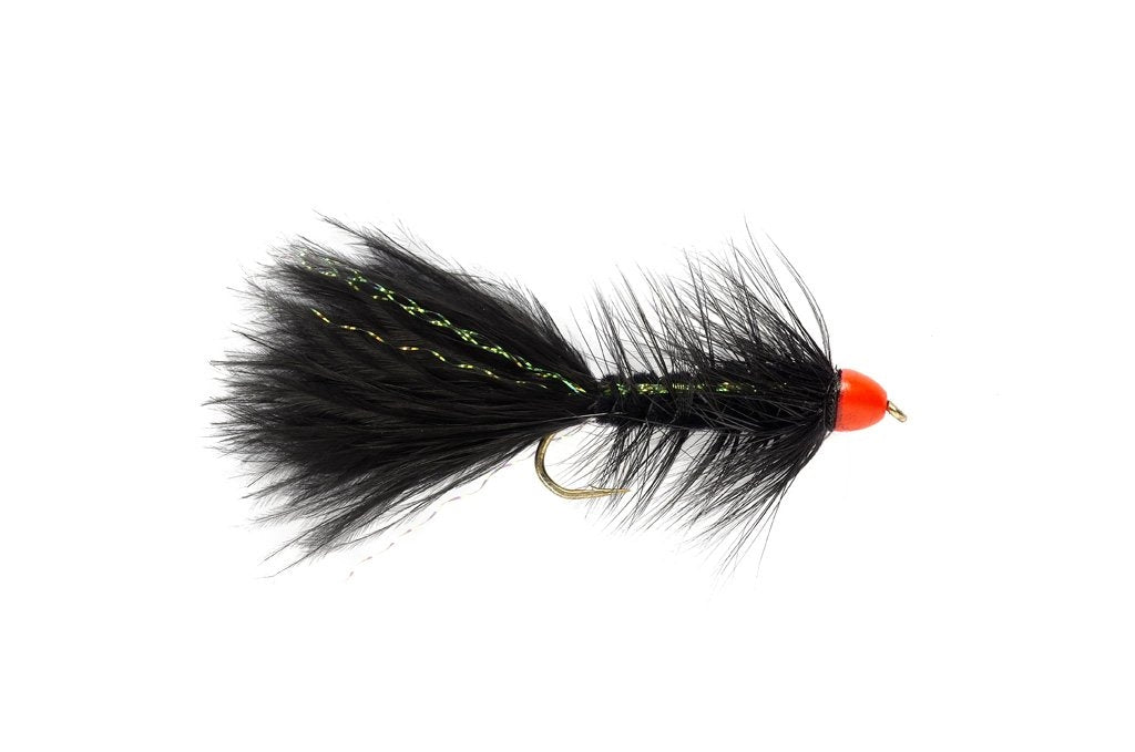 Hot Cone Bugger Black &amp; Orange - Flies - Fly Fish Food