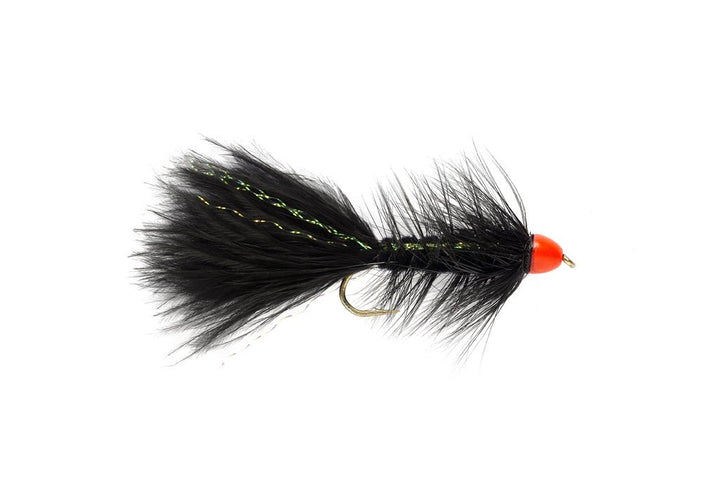Hot Cone Bugger Black &amp; Orange - Flies - Fly Fish Food