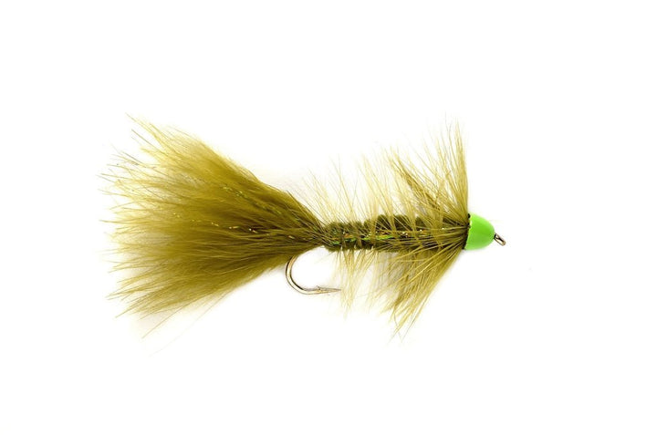Hot Cone Bugger Olive &amp; Chartreuse - Flies - Fly Fish Food