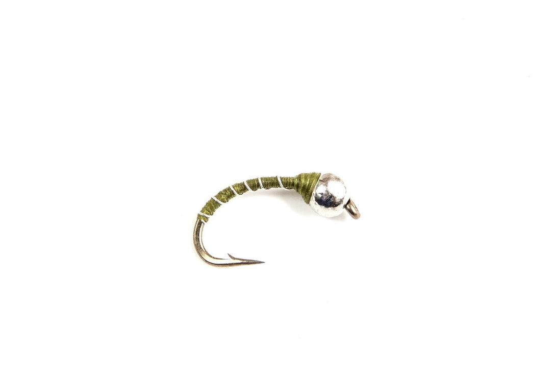 Olive Zebra Midge (TBH) - Flies - Fly Fish Food