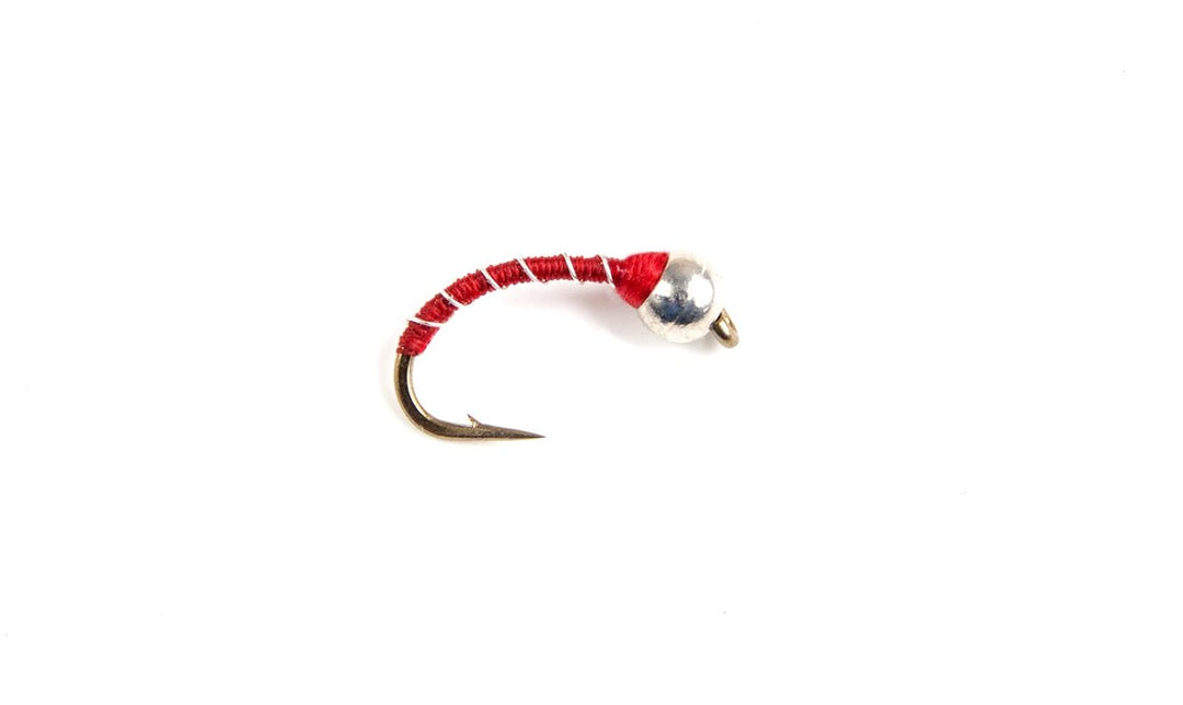 Red/Silver Zebra Midge (TBH) - Flies - Fly Fish Food