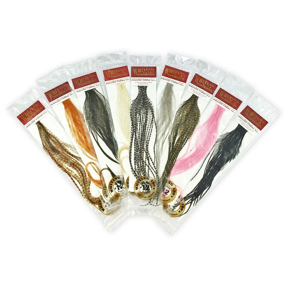 Whiting 100 Pack Dry Fly Hackle - Light Dun - 16 - Hackle - Fly Fish Food