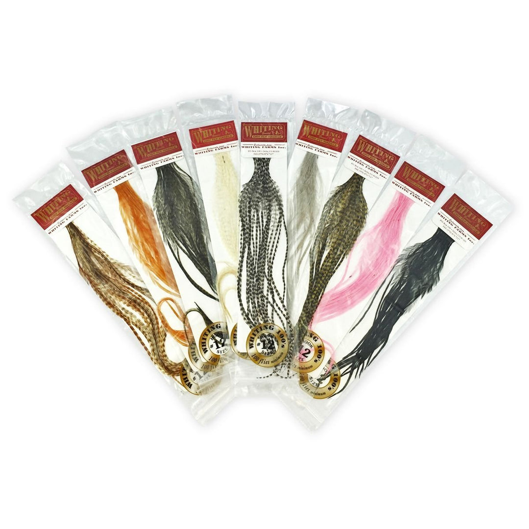 Whiting 100 Pack Dry Fly Hackle - Light Dun - 16 - Hackle - Fly Fish Food
