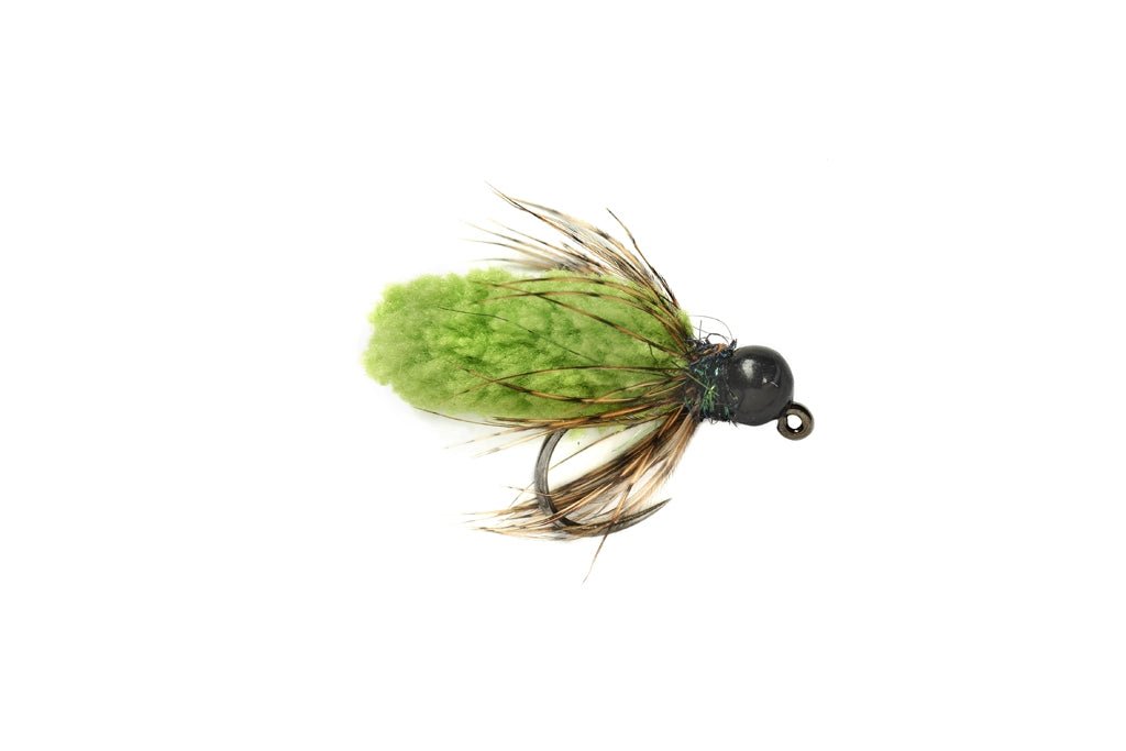 Tungsten Bomb Mop Fly Chartreuse - 14 - Flies - Fly Fish Food