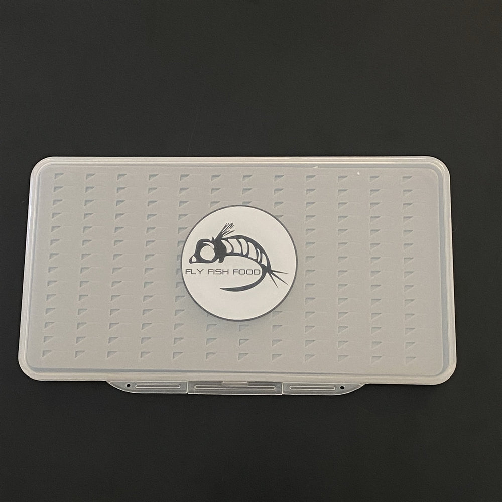FLY FISH FOOD LOGO FLY BOX, SUPER SLIM - EASY GRIP FOAM - LARGE - Fly Boxes - Fly Fish Food