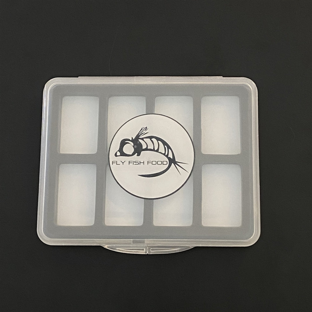 FLY FISH FOOD LOGO FLY BOX, SUPER SLIM - 8 MAGNETIC COMPARTMENTS - SMALL - Fly Boxes - Fly Fish Food