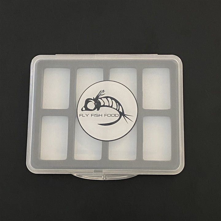 FLY FISH FOOD LOGO FLY BOX, SUPER SLIM - 8 MAGNETIC COMPARTMENTS - SMALL - Fly Boxes - Fly Fish Food