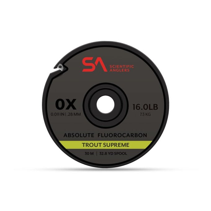 Absolute Trout Supreme Fluorocarbon - 30 Meters - Tippet, Leader & Accessories - Fly Fish Food
