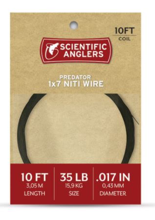 Scientific Angler Absolute Predator Wire - 1x7 Nickel Titanium Wire - Tippet, Leader &amp; Accessories - Fly Fish Food
