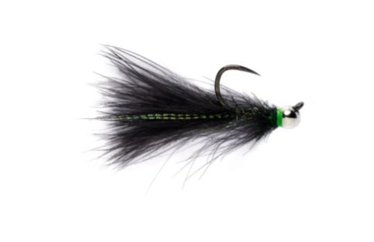 CDC Jig Streamer Minnow - Black - Flies - Fly Fish Food